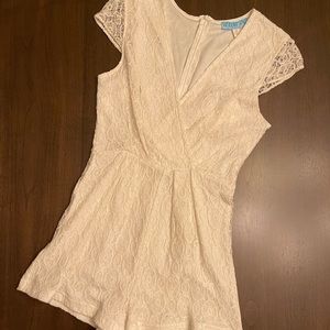 White Lace Romper Size Medium